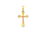 Three Tone Plated Cross Pendant