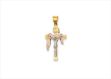 Three Tone Plated Crucifix Cross Pendant