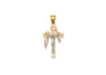 Three Tone Plated Crucifix Cross Pendant