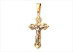 Dual Tone Plated | High Polish Cross Pendants