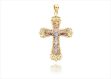 3 Tone Plated | High Polish Cross Pendants
