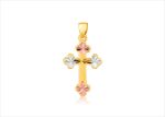 Tri Tone Plated | High Polish Cross Pendants