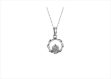 White Gold Plated | Solitaire Stud Pendants