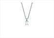 White Gold Plated | Solitaire Stud Pendants
