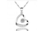 White Gold Plated | Solitaire Stud Pendants