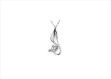 White Gold Plated | Solitaire Stud Pendants