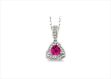 Rhodium Plated | Solitaire Stud Pendants