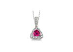 Rhodium Plated | Solitaire Stud Pendants
