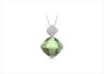 Rhodium Plated | Solitaire Stud Pendants
