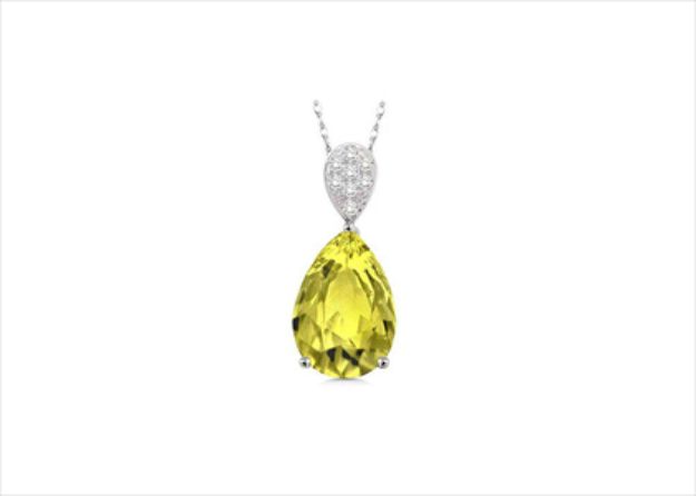 Rhodium Plated | Solitaire Stud Pendants