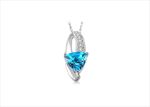 Rhodium Plated | Solitaire Stud Pendants