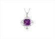 Rhodium Plated | Solitaire Stud Pendants