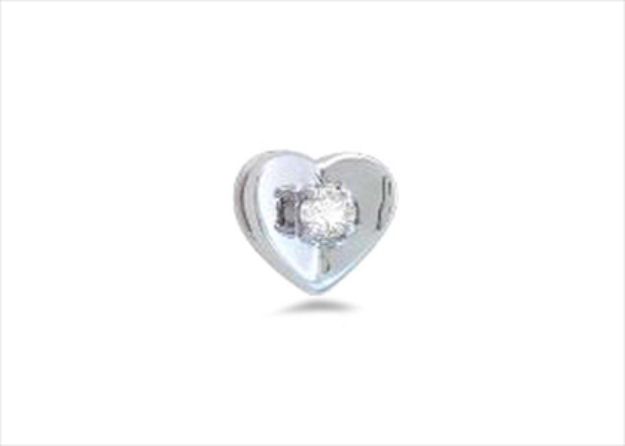 Rhodium Plated | Solitaire Stud Pendants