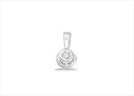 Rhodium Plated | Solitaire Stud Pendants