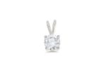 Rhodium Plated | Solitaire Stud Pendants