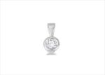 Rhodium Plated | Solitaire Stud Pendants
