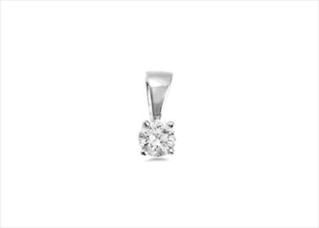 Rhodium Plated | Solitaire Stud Pendants