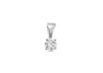 Rhodium Plated | Solitaire Stud Pendants
