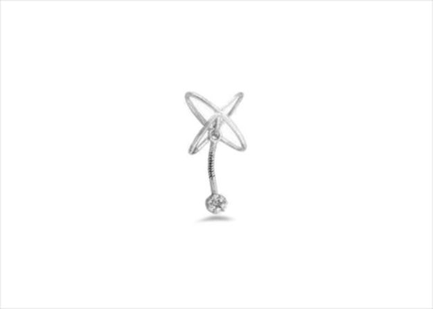 Rhodium Plated | Solitaire Stud Pendants