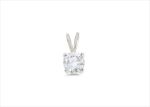 Rhodium Plated | Solitaire Stud Pendants