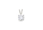 Rhodium Plated | Solitaire Stud Pendants