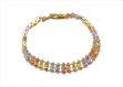 Three Tone Plated Ladies Bracelet