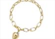 Gold Plated CZ Studded Apple Charm Bracelet