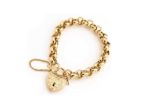 Gold Plated Toggle Heart Charm Bracelet