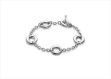 Silver Plated Round Hollow Toggle Bracelet