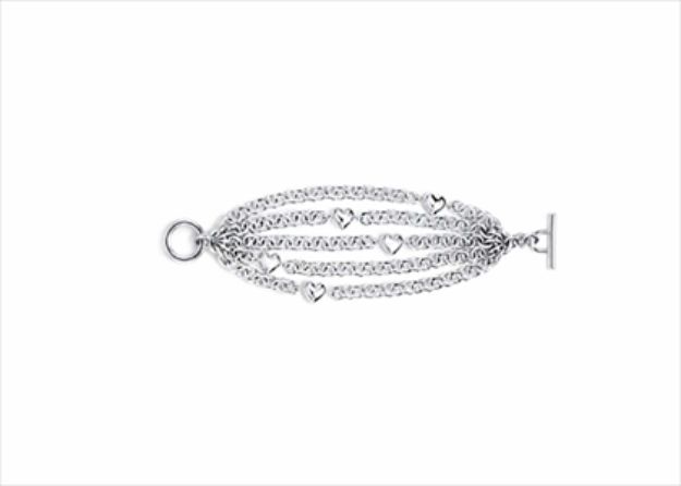 Silver Plated Womens Toggle Bracelet