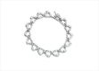 Silver Plated Womens Toggle Heart Bracelet
