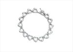 Silver Plated Womens Toggle Heart Bracelet