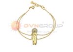 Gold Plated Saint Jude Bracelet with CZ