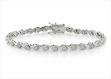 Silver Plated CZ Studded Tennis Bracelet
