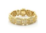 Gold Plated Womens Hip Hop Bracelet