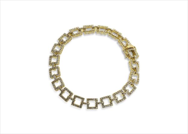 Gold Plated Womens Hip Hop Bracelet