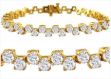 Gold Plated CZ Studded Tennis Bracelet