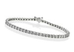 Silver Plated CZ Studded Womens Tennis Bracelet