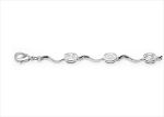Silver Plated CZ Studded Tennis Bracelet