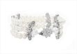Silver Plated CZ Studded Womens Pearl Bracelet