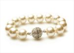 Gold Plated Womens Pearl Bracelet