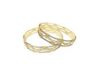 Elegant CNC Bangle with Two Tone Plated