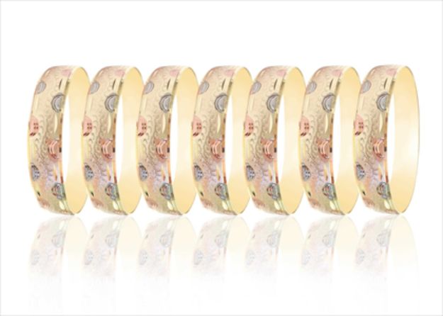 15MM Three Tone Plated Bangles