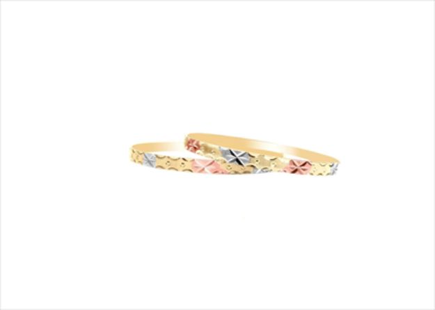 Tri Tone Plated | CNC Bangles
