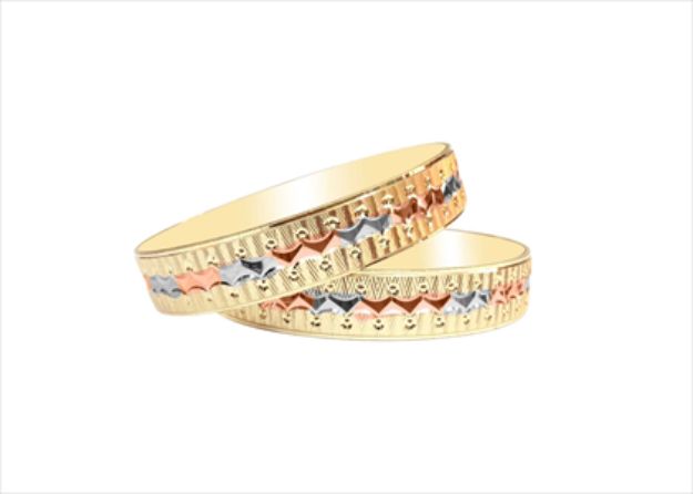 Three Tone Plated | CNC Bangles