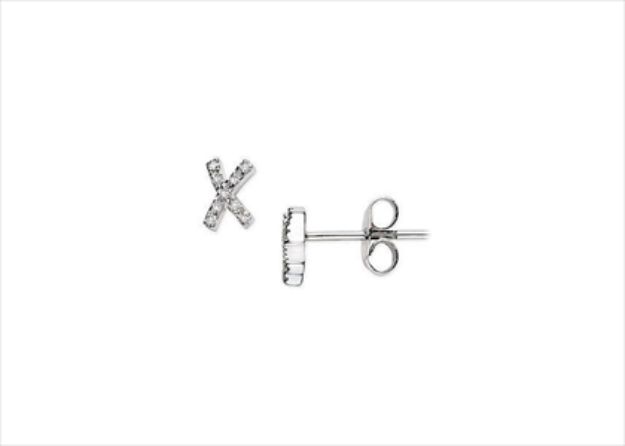 White Gold Plated | Cubic Zirconia Set Stud Earrings