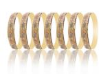15 MM Three Tone Plated Bangles
