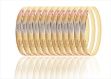 Three Tone Plated | High Polish Half Round Bangles