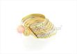 Three Tone Plated 7 Days Virgin Mary Charm Ring