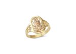 Two Tone Plated Mother Mary Ring